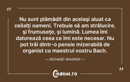 Nu sunt plămădit din acelaşi aluat ca...
