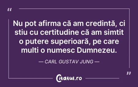 Nu pot afirma că am credință, ci ști...