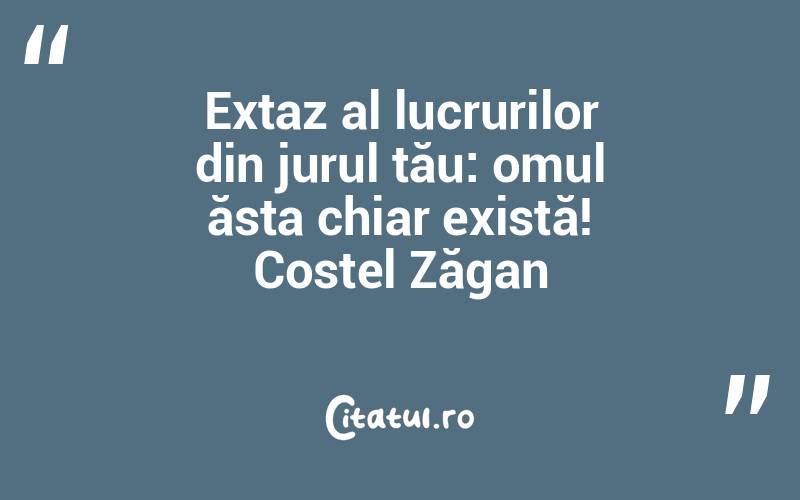 Extaz al lucrurilor din jurul tău: omul ăsta chiar există! Costel Zăgan
