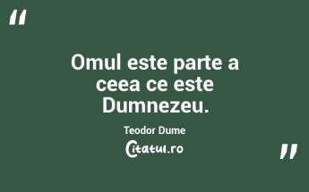 Omul este parte a ceea ce este Dumnezeu. Teodor Dume...
