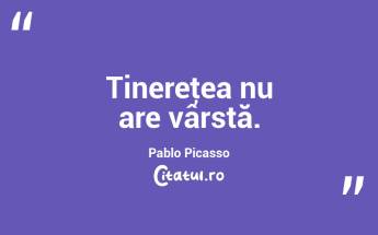 Tinereţea nu are vârstă. Pablo Picasso...