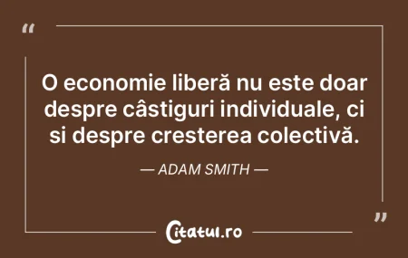 Prosperitatea unei națiuni nu poate fi ...