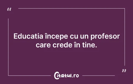 Un profesor atinge eternitatea – nicio...