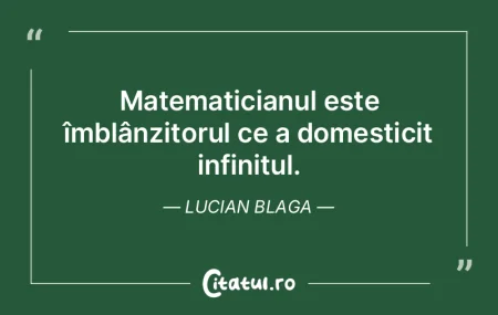 Omul este o fărâmă de infinit, dar si...