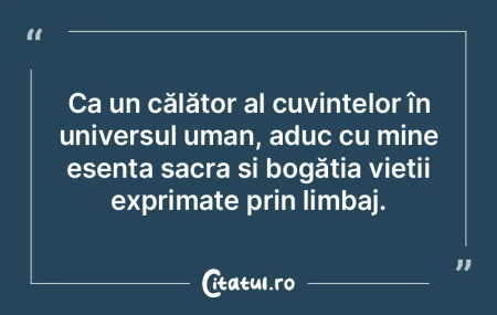 În general, ceea ce trăim în prima pa...