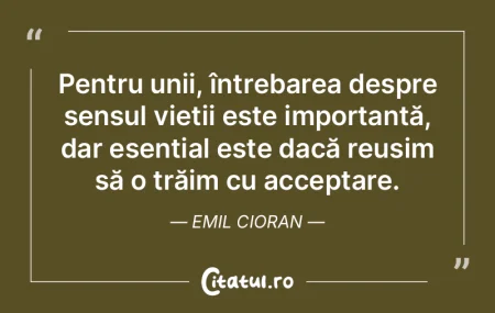 Ființa umană reprezintă cea mai direc...