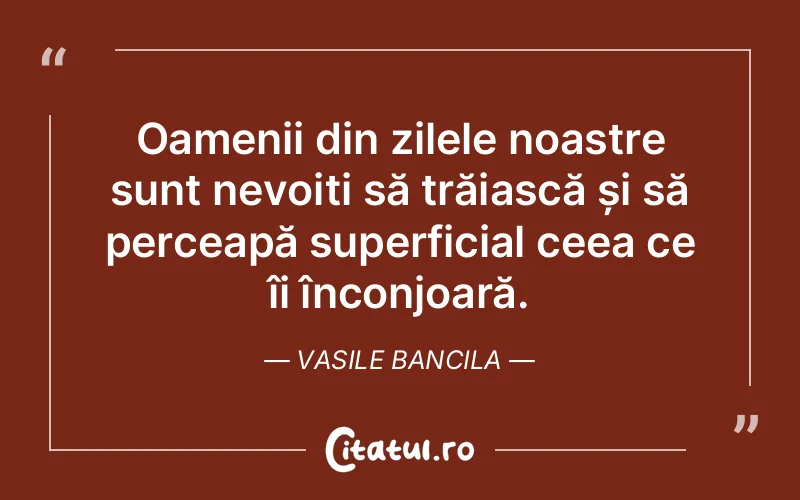Citat Vasile Bancila - citate oameni