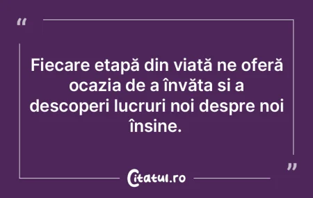 Omul devine începător la fiecare vârs...