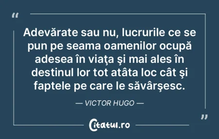 Soarta omului se transformă precum mare...