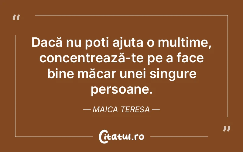 Citat Maica Teresa - citate oameni