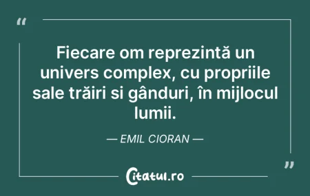 Oamenii sunt ființe conștiente de exis...