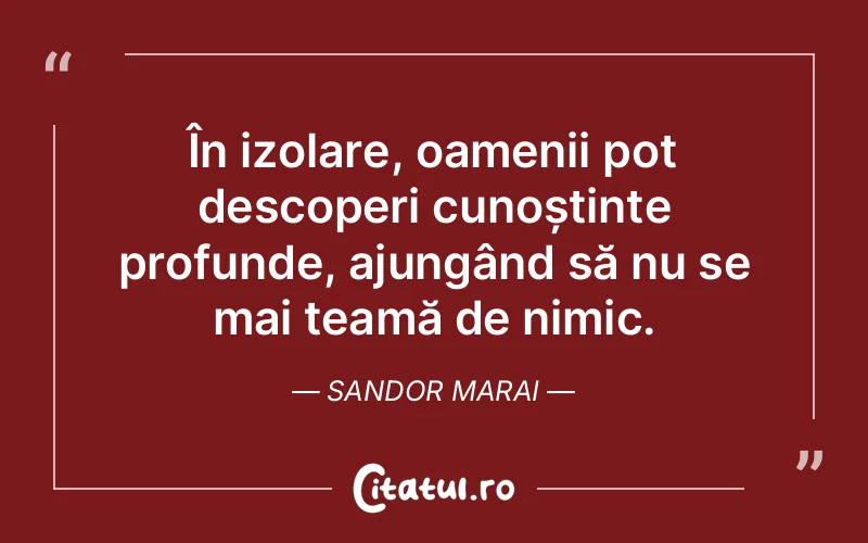 Citat Sandor Marai - citate oameni