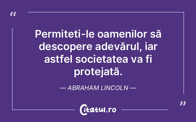 Citat Abraham Lincoln - citate oameni