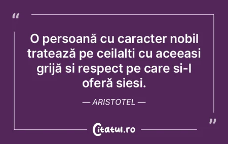 Un om integru nu va alege niciodată să...