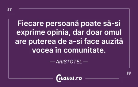 Fiecare ființă umană are, prin esenț...