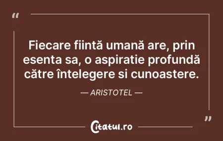 Cine are o gândire profundă își înd...