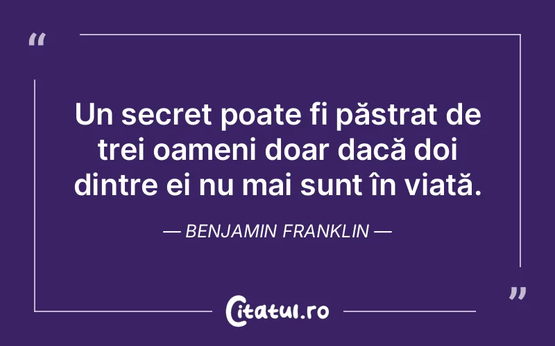 Citat Benjamin Franklin - citate oameni