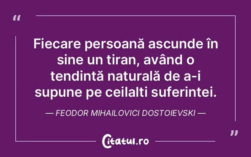 Citat Feodor Mihailovici Dostoievski - citate oameni