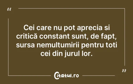 Nu trebuie să ne lăsăm pradă invidie...