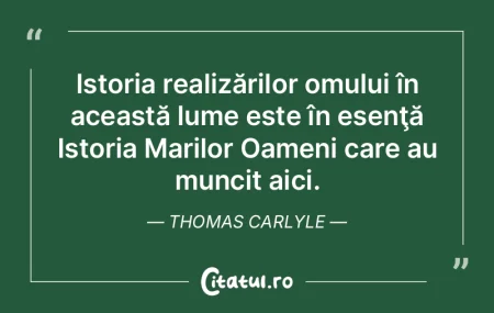 Fiecare individ remarcabil lasă o ampre...