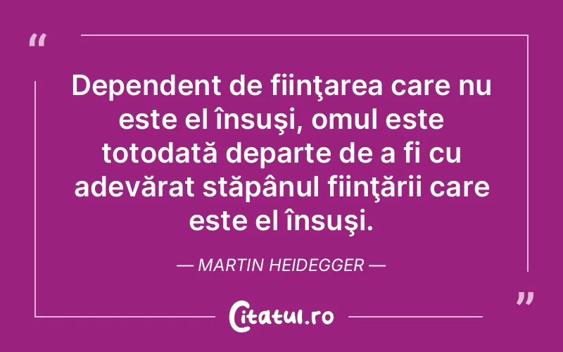 Citat Martin Heidegger - citate oameni