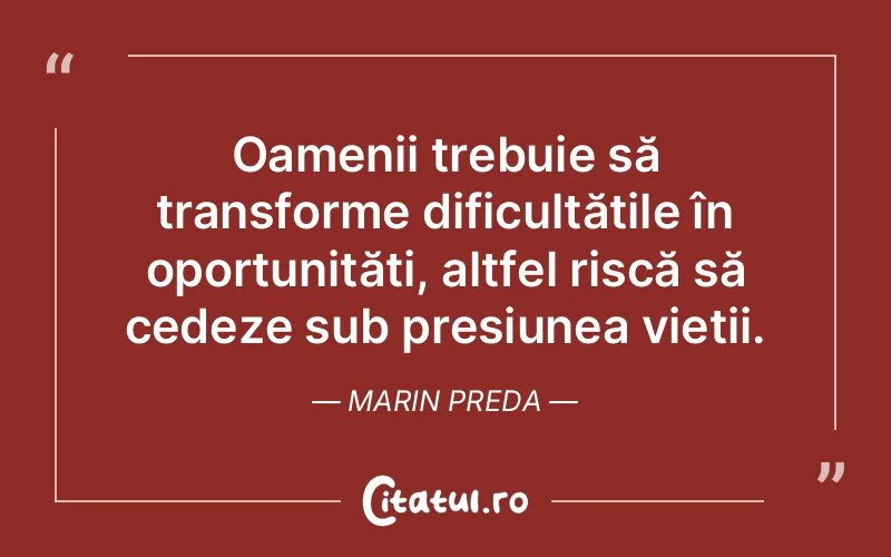 Citat Marin Preda - citate oameni