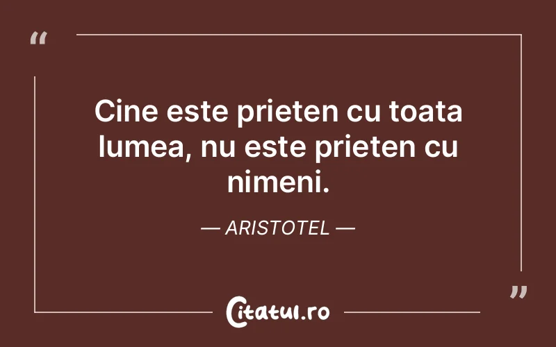 Citat Aristotel - citate prietenie