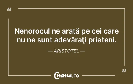  Nenorocul ne arată pe cei care nu ne s...