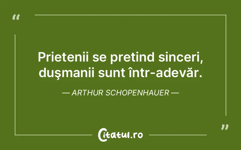 Citat Arthur Schopenhauer - citate prietenie