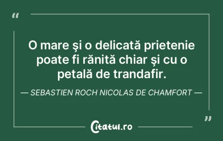 O mare şi o delicată prietenie poate f...