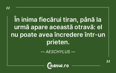 În inima fiecărui tiran, până la urm...