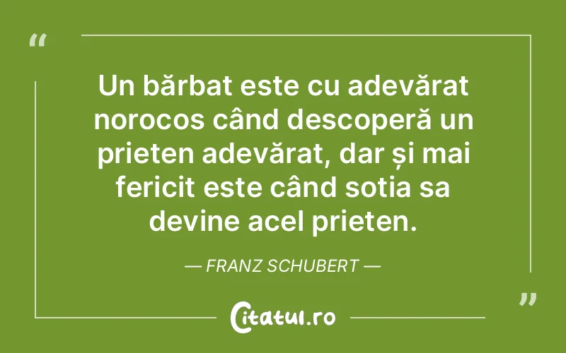 Citat Franz Schubert - citate prietenie