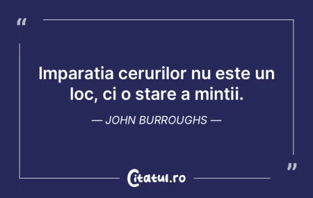 Imparatia cerurilor nu este un loc, ci o...