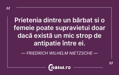 Prietenia dintre un bărbat și o femeie...
