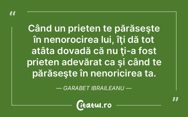 Citat Garabet Ibraileanu - citate prietenie