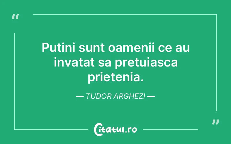 Citat Tudor Arghezi - citate prietenie