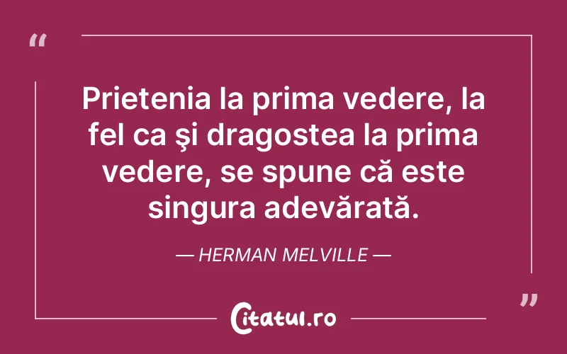 Citat Herman Melville - citate prietenie