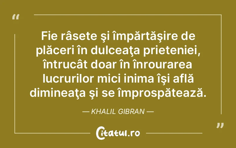 Citat Khalil Gibran - citate prietenie