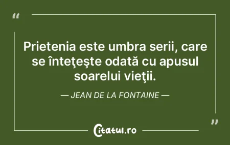 Prietenia este umbra serii, care se înt...