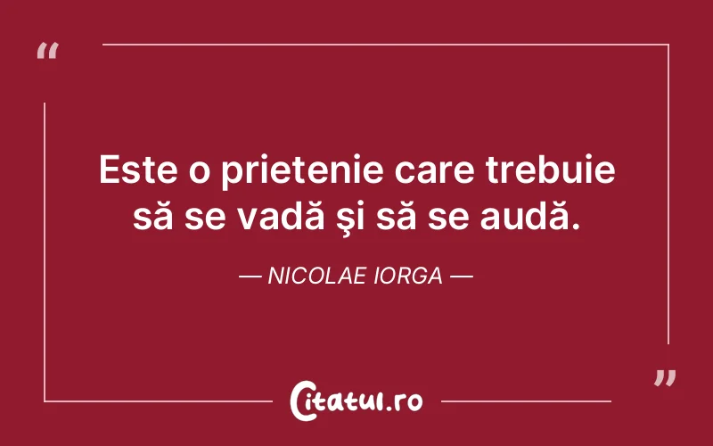 Citat Nicolae Iorga - citate prietenie