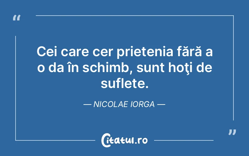 Citat Nicolae Iorga - citate prietenie