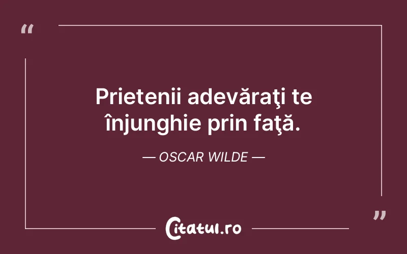 Citat Oscar Wilde - citate prietenie