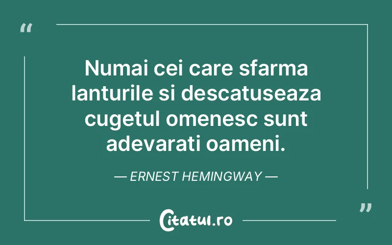 Citat Ernest Hemingway - citate prietenie