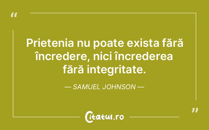 Citat Samuel Johnson - citate prietenie