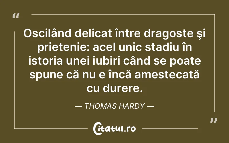 Citat Thomas Hardy - citate prietenie