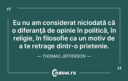 Eu nu am considerat niciodată că o dif...