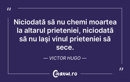 Niciodată să nu chemi moartea la altar...