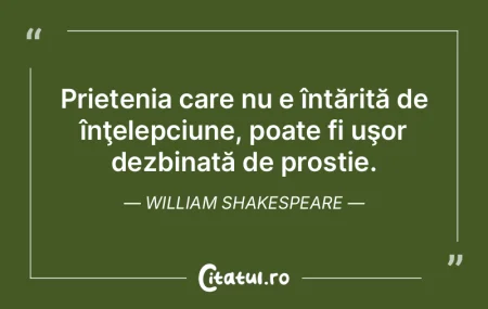 Prietenia care nu e întărită de înţ...