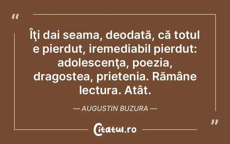 Citat Augustin Buzura - citate prietenie