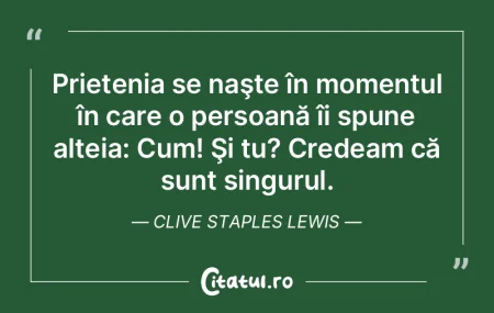  Prietenia se naşte în momentul în ca...